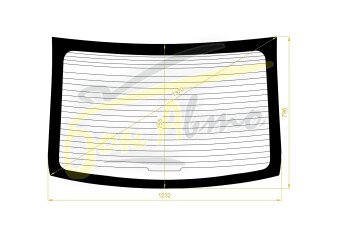 Стекло заднее с обогревом TOYOTA AVENSIS 2009-2018 (T270-4d sed) молдинг, 
Бренд: FYG