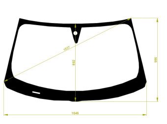 Стекло лобовое INFINITI QX70 2013-2019 (S51-LHD) место под датчик дождя 
Бренд: BENSON с синей полосой