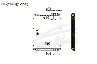 Радиатор HINO SUPER DOLPHIN 1992-2003 (FN)(1-950) (F20,F21) 
Бренд: TONGSHI PL56MT