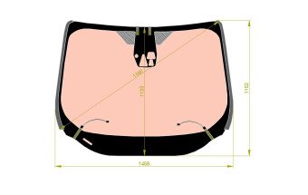 Стекло лобовое FORD KUGA 2012-2019 (CBS-LHD) полный обогрев, место под 3 камеры, место под датчик дождя, 
Бренд: BENSON