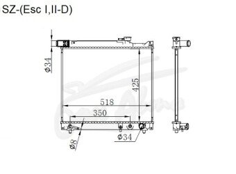 Радиатор MAZDA PROCEED LEVANTE 1995-1997 (TJ31)(dies) (RF) 
Бренд: TONGSHI AL32AT
