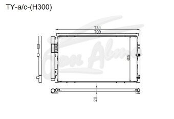Радиатор кондиционера TOYOTA HIACE 2019- (H300) 
Бренд: TONGSHI AL20