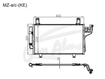 Радиатор кондиционера MAZDA 3 2013-2019 (BM) 
Бренд: TONGSHI AL16