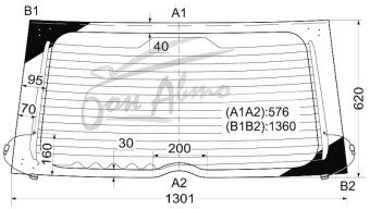 Стекло заднее с обогревом TOYOTA VOXY 2001-2007 (AZR60) 
Бренд: BENSON