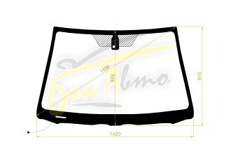 Стекло лобовое TOYOTA AVENSIS 2003-2009 (T250-LHD-4d sed) обогрев щеток, место под датчик дождя, 
Бренд: КДМ с синей полосой