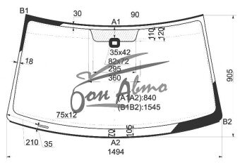 Стекло лобовое VOLKSWAGEN TIGUAN 2007-2016 (5N1) место под датчик дождя 
Бренд: BENSON