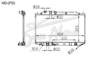 Радиатор HONDA CIVIC 2005-2011 (FD1-3)(4d sed) (R18, K20), 
Бренд: TONGSHI PL16AT
