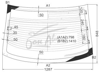 Стекло заднее с обогревом NISSAN TEANA 2003-2008 (J31) 
Бренд: BSG