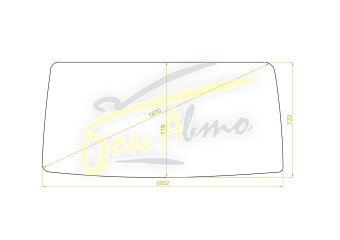 Стекло лобовое TAGAZ MASTER 2009-2012 (LC100-wide-1822*723*1870) 
Бренд: BENSON с зеленой полосой