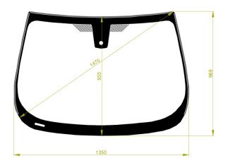Стекло лобовое FORD ECOSPORT 2013- (B515) место под датчик дождя, 
Бренд: BENSON с синей полосой