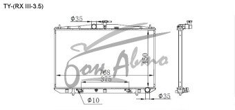 Радиатор LEXUS RX 2008-2015 (GGL15) (2GR) 
Бренд: TONGSHI PL16AT