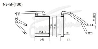 Радиатор отопителя MITSUBISHI AIRTREK 2001-2008 (CU2W) 
Бренд: TONGSHI AL26
