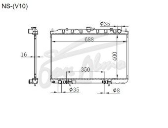 Радиатор NISSAN AVENIR 1998-2006 (W11) (SR,CD) 
Бренд: TONGSHI PL16AT