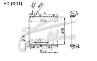 Радиатор HONDA FIT 2001-2008 (GD1-2) (L13, L15), 
Бренд: TONGSHI PL16AT