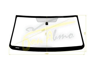 Стекло лобовое TOYOTA TACOMA 2015-2023 (GRN300) 
Бренд: BENSON с зеленой полосой