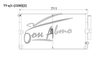 Радиатор кондиционера LEXUS LX 1997-2007 (HDJ100)(dies) 
Бренд: TONGSHI AL16