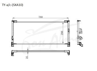 Радиатор кондиционера TOYOTA RAUM 1997-2003 (EXZ10) 
Бренд: TONGSHI AL16