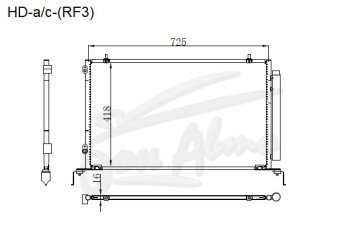 Радиатор кондиционера HONDA STEPWGN 2001-2003 (RF3-4) 
Бренд: TONGSHI AL16