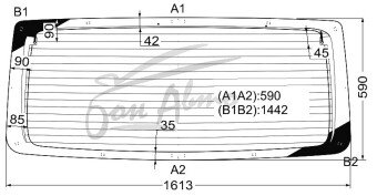 Стекло заднее с обогревом TOYOTA HIACE 2004-2019 (H200-wide) 
Бренд: BSG