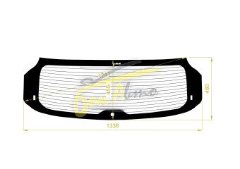 Стекло заднее с обогревом BMW X3 2017- (G01) 1 отверстие молдинг, 
Бренд: BENSON Тонированное