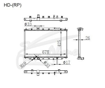 Радиатор HONDA STEPWGN 2015-2022 (RP1) (L15B) 
Бренд: TONGSHI PL26MT