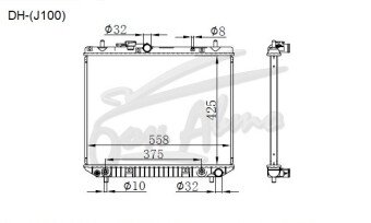 Радиатор TOYOTA CAMI 1996-2006 (J100E) (K3) 
Бренд: TONGSHI AL32AT