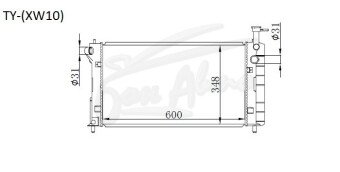 Радиатор TOYOTA PRIUS 1997-2003 (NH10) (1NZ) 
Бренд: TONGSHI PL16