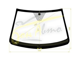 Стекло лобовое DAEWOO WINDSTORM 2006-2010 (KLAC-LHD) обогрев щеток, место под датчик дождя, 
Бренд: BENSON с синей полосой