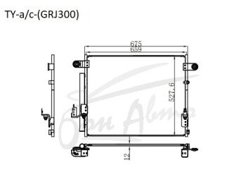 Радиатор кондиционера TOYOTA LAND CRUISER 2021- (FJ300) (1GRFE) 
Бренд: TONGSHI AL12