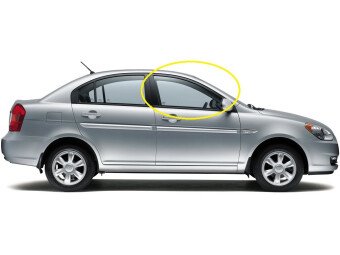 Стекло боковое HYUNDAI ACCENT 2005-2010 (MC-4d sed) FD/RH 
Бренд: BSG