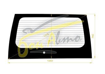 Стекло заднее с обогревом DAIHATSU DELTA 1996- (CR40) 1 отверстие 
Бренд: BENSON