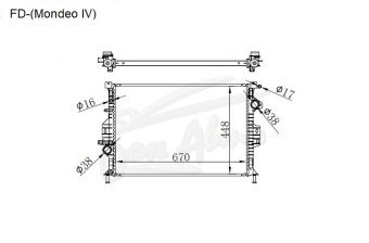 Радиатор FORD MONDEO 2007-2013 (BD) (gas 1.6-2.5, dies 1.8-2.2), 
Бренд: TONGSHI PL16MT