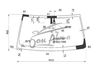 Стекло лобовое LEXUS GX 2009-2023 (URJ150-LHD) полный обогрев, место под датчик дождя, антенна, 
Бренд: КМК с синей полосой
