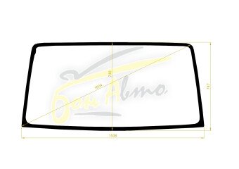 Стекло лобовое ISUZU ELF 1993-2006 (NKR-std-1538*747*1604) 
Бренд: BSG с синей полосой