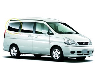 Стекло боковое NISSAN SERENA 1999-2005 (C24) SW/RH/X 
Бренд: NISSAN Тонированное