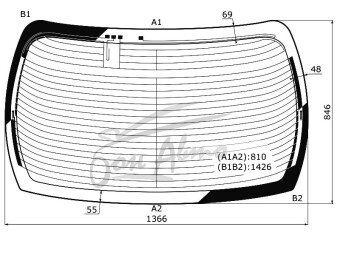 Стекло заднее с обогревом TOYOTA CROWN 2008-2012 (GRS200) антенна, 
Бренд: BENSON