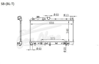 Радиатор SUBARU OUTBACK 2003-2009 (BP)(turbo) (EJ20T) 
Бренд: TONGSHI AL22AT
