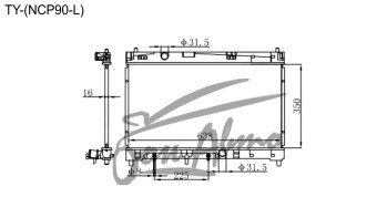 Радиатор TOYOTA YARIS 2005-2010 (SCP90) (1KR,2SZ) 
Бренд: TONGSHI PL16AT