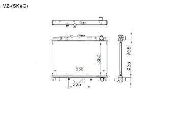 Радиатор NISSAN VANETTE 1999-2011 (SK)(gas) (F8) 
Бренд: TONGSHI AL32AT