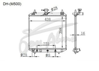 Радиатор DAIHATSU BOON LUMINAS 2008-2012 (M500) (3SZ) 
Бренд: TONGSHI PL16AT