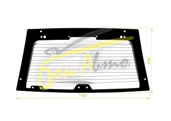 Стекло заднее с обогревом OPEL FRONTERA 1998- (UES) 14 отверстий 
Бренд: FYG