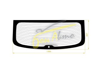Стекло заднее с обогревом AUDI Q7 2005-2015 (4LB) 1 отверстие антенна, 
Бренд: FYG