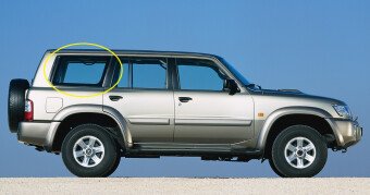Стекло боковое NISSAN PATROL 1997-2007 (Y61) 5d SW/RH/X 
Бренд: BSG