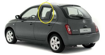Стекло боковое NISSAN MICRA 2002-2010 K12 RD/LH 
Бренд: BSG