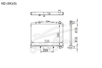 Радиатор MAZDA BONGO 1999- (SK)(gas) (F8) 
Бренд: DG PL26MT