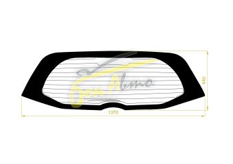 Стекло заднее с обогревом HONDA FIT 2007-2013 (GE-5d) 
Бренд: BENSON Тонированное