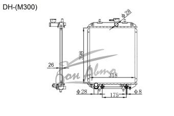 Радиатор TOYOTA PASSO 2004-2010 (KGC10) (1KR, K3), 
Бренд: TONGSHI PL16AT