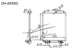Радиатор TOYOTA PASSO 2004-2010 (KGC10) (1KR, K3), 
Бренд: TONGSHI PL26AT
