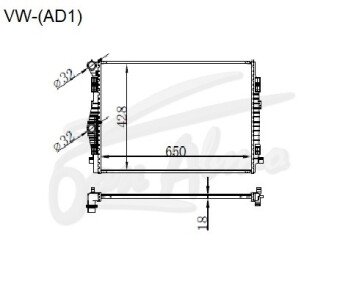 Радиатор AUDI A3 2012-2020 (8VS) (CJSA) 
Бренд: TONGSHI PL18MT
