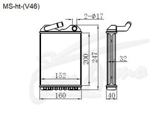 Радиатор отопителя MITSUBISHI PAJERO 1991-1999 (V46) 
Бренд: TONGSHI AL32